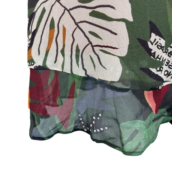 NWT Farm Rio Tropical Print Knee Length Wrap Skirt Size Small Anthropologie - Picture 5 of 12